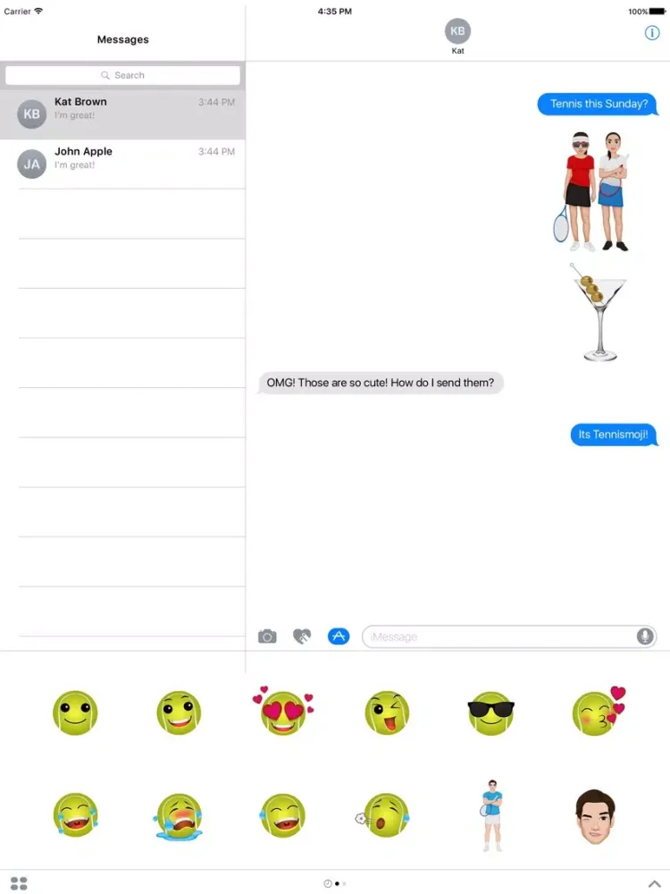 Capturas de tela do TennisMoji - Tennis Emoji Keyboard iPad 