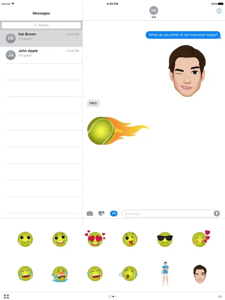 Capturas de tela do TennisMoji - Tennis Emoji Keyboard iPad 