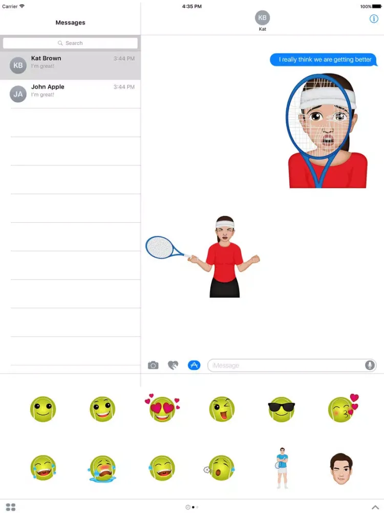 Capturas de tela do TennisMoji - Tennis Emoji Keyboard iPad 
