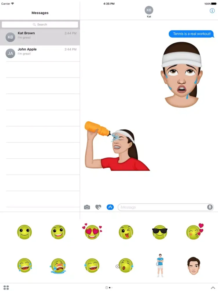 Capturas de tela do TennisMoji - Tennis Emoji Keyboard iPad 