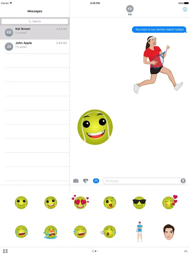 Capturas de tela do TennisMoji - Tennis Emoji Keyboard iPad 