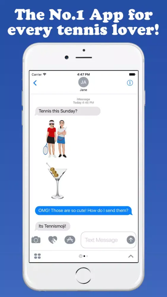 Capturas de tela do TennisMoji - Tennis Emoji Keyboard