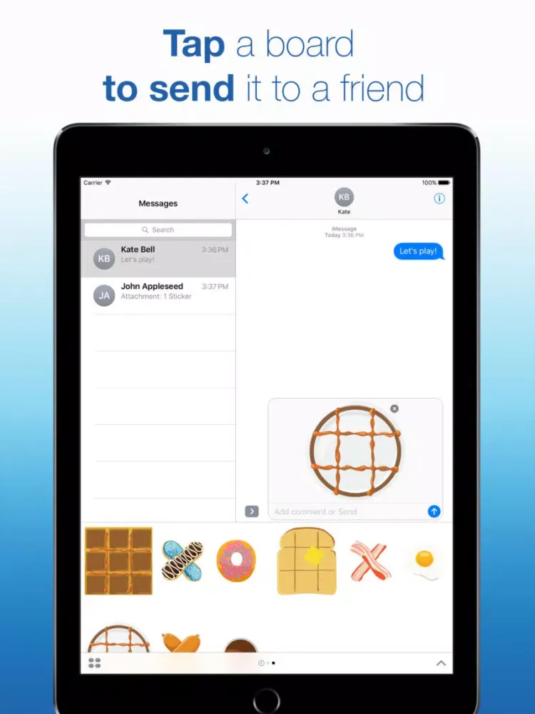 Sticker-Tac-Toe: Use stickers to play tic-tac-toe! iPad Screenshots