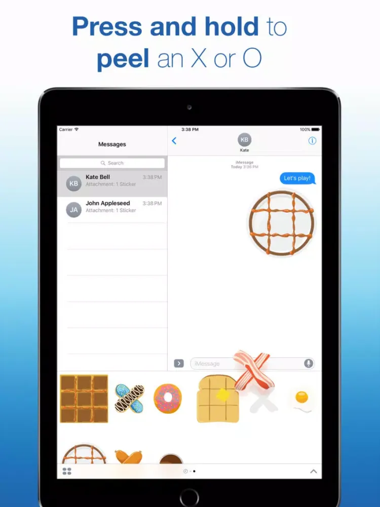 Sticker-Tac-Toe: Use stickers to play tic-tac-toe! iPad Screenshots