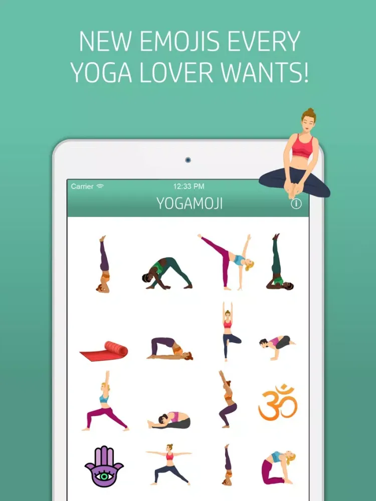 Yogamoji: Blissed out emojis & stickers for yogis iPad  স্ক্রিনশট