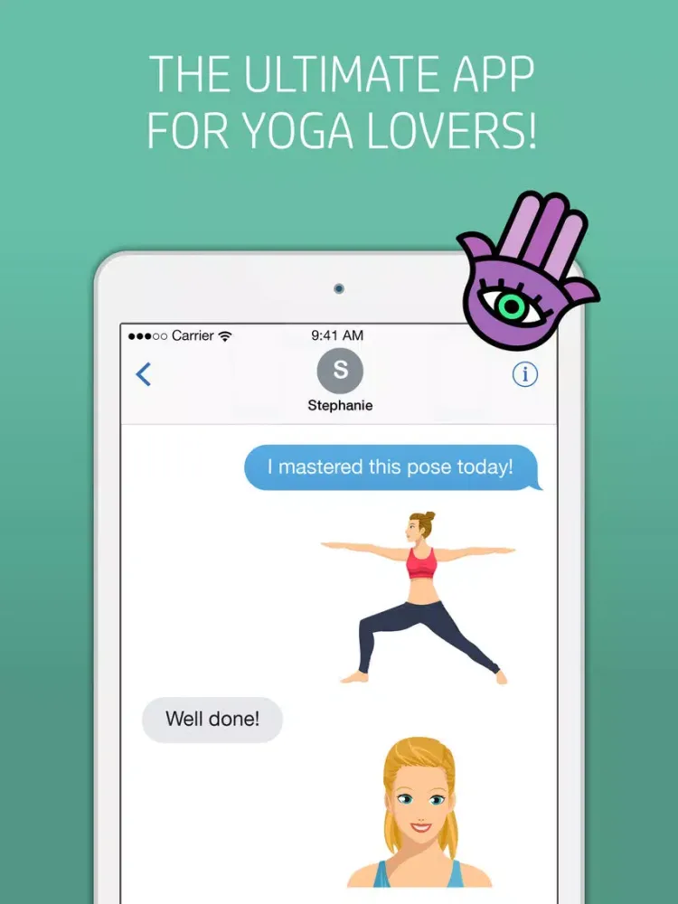 Yogamoji: Blissed out emojis & stickers for yogis iPad  স্ক্রিনশট