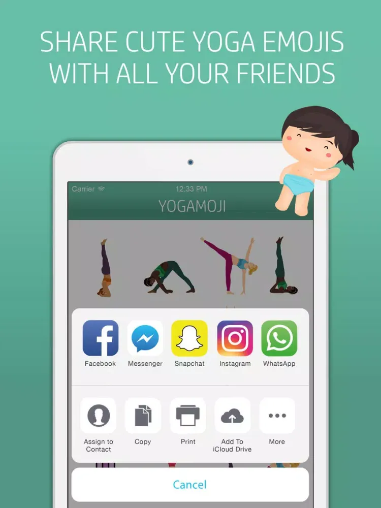 Yogamoji: Blissed out emojis & stickers for yogis iPad  স্ক্রিনশট