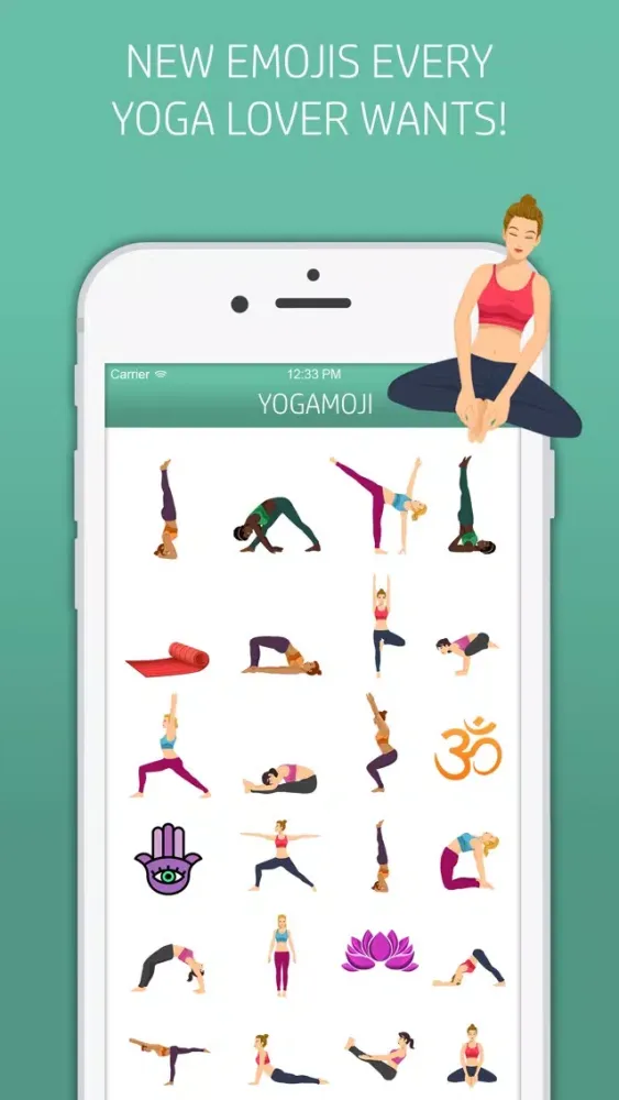 Yogamoji: Blissed out emojis & stickers for yogis স্ক্রিনশট