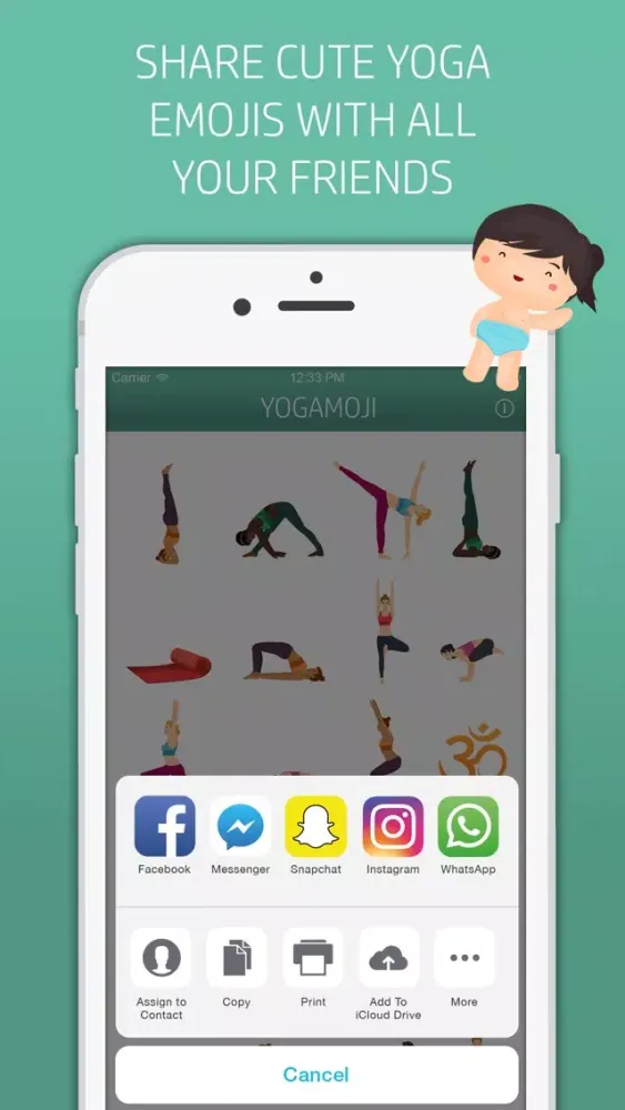 Yogamoji: Blissed out emojis & stickers for yogis স্ক্রিনশট