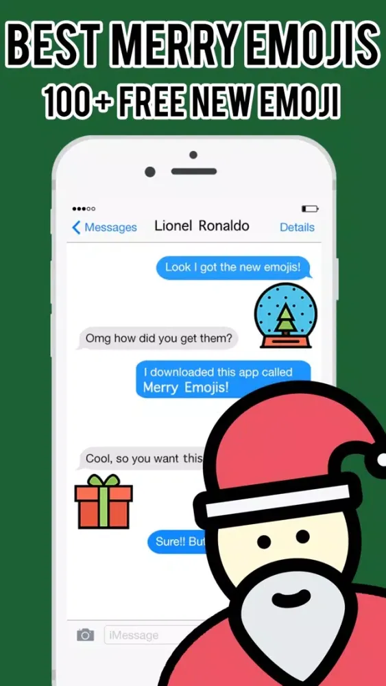 Capturas de tela do Merry Emojis - Christmas Emoji Stickers Messenger