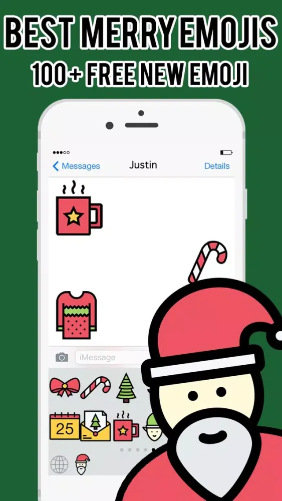 Capturas de tela do Merry Emojis - Christmas Emoji Stickers Messenger