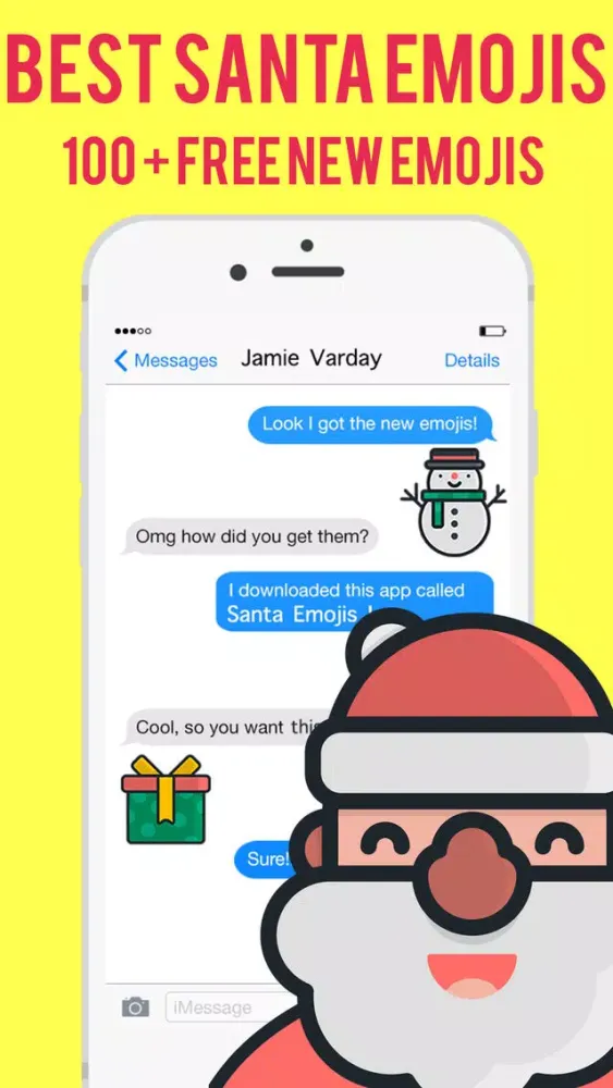 Santa Emojis - Christmas Emoji Stickers Messenger應用截圖