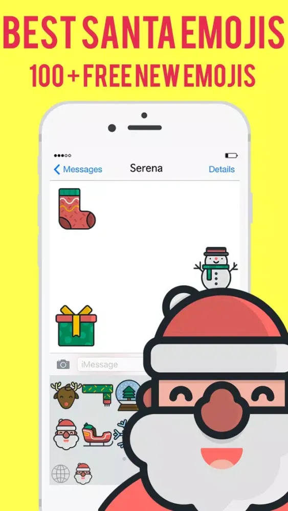 Santa Emojis - Christmas Emoji Stickers Messenger應用截圖