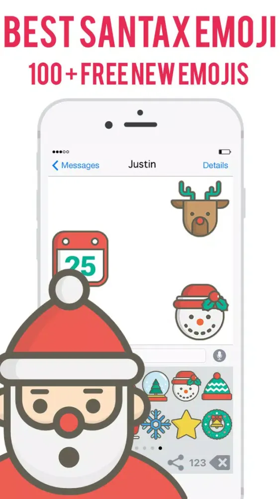 Santa Claus Emoji - Christmas Emoji Stickers New應用截圖
