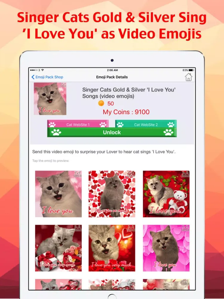 Capturas de pantalla de Cat Keyemoji Pro iPad 