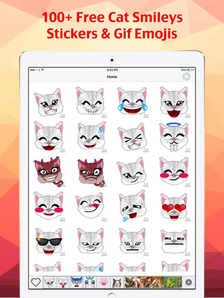 Capturas de pantalla de Cat Keyemoji Pro iPad 