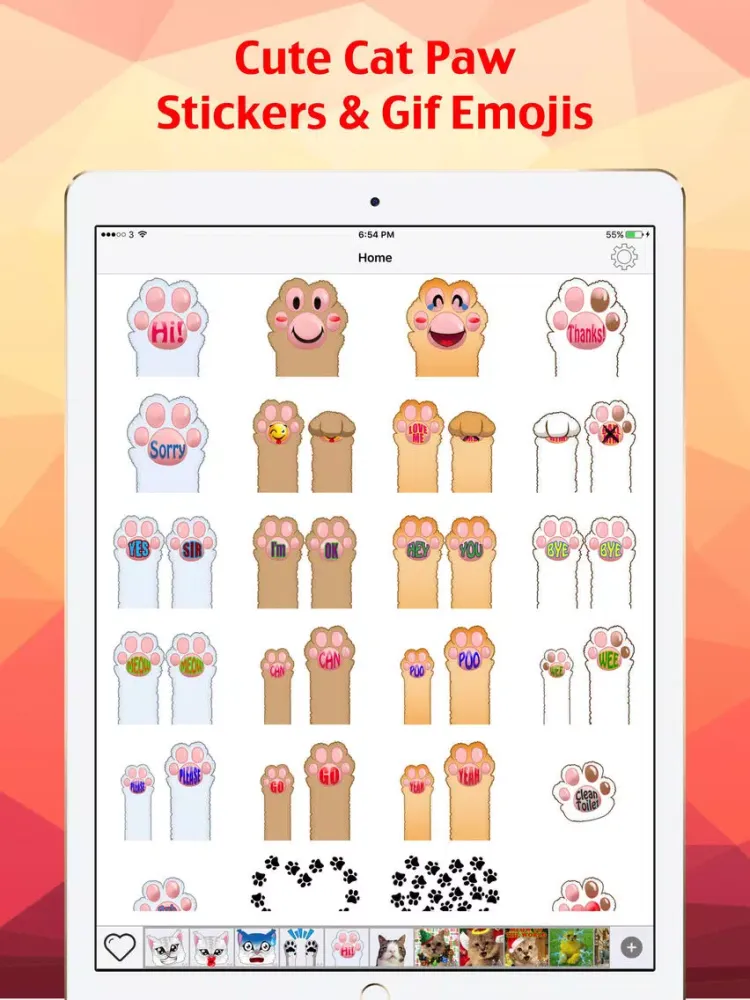 Capturas de pantalla de Cat Keyemoji Pro iPad 