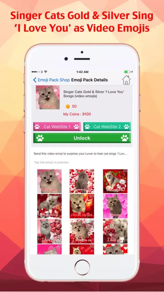Capturas de pantalla de Cat Keyemoji Pro