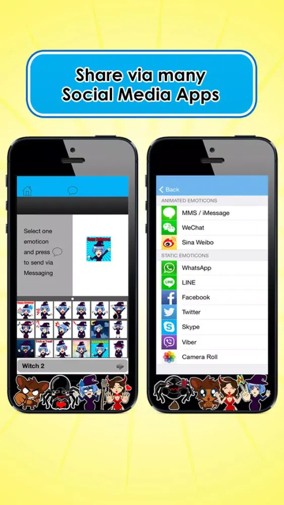 Emoji Kingdom 16 Free Spider Halloween Emoticon Animated for iOS 8 Screenshots