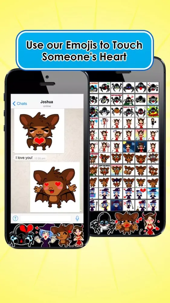 Emoji Kingdom 16 Free Spider Halloween Emoticon Animated for iOS 8 Screenshots