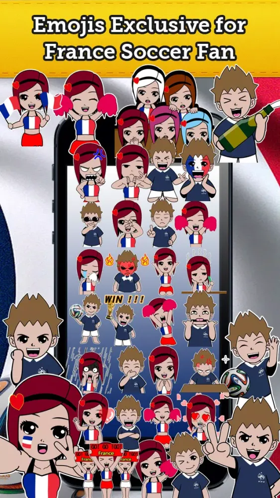 Capturas de pantalla de Emoji France Soccer Fan Free