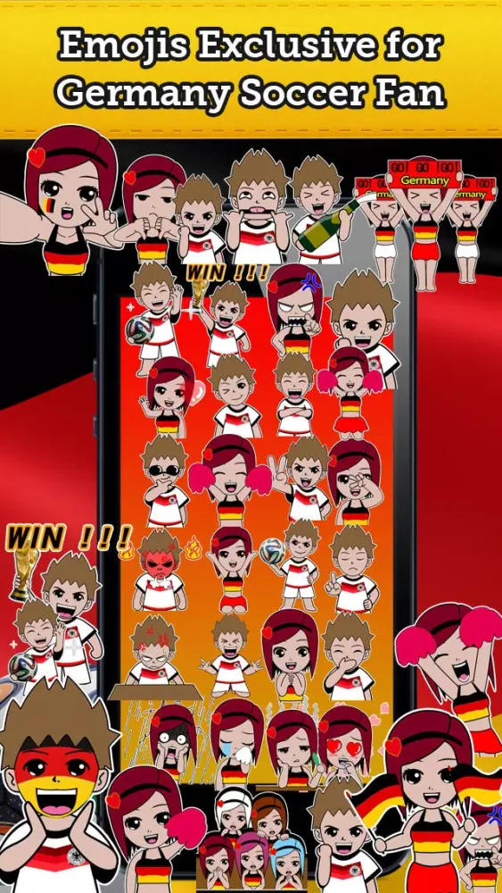 Emoji Germany Soccer Fan Free سکرین شاٹس