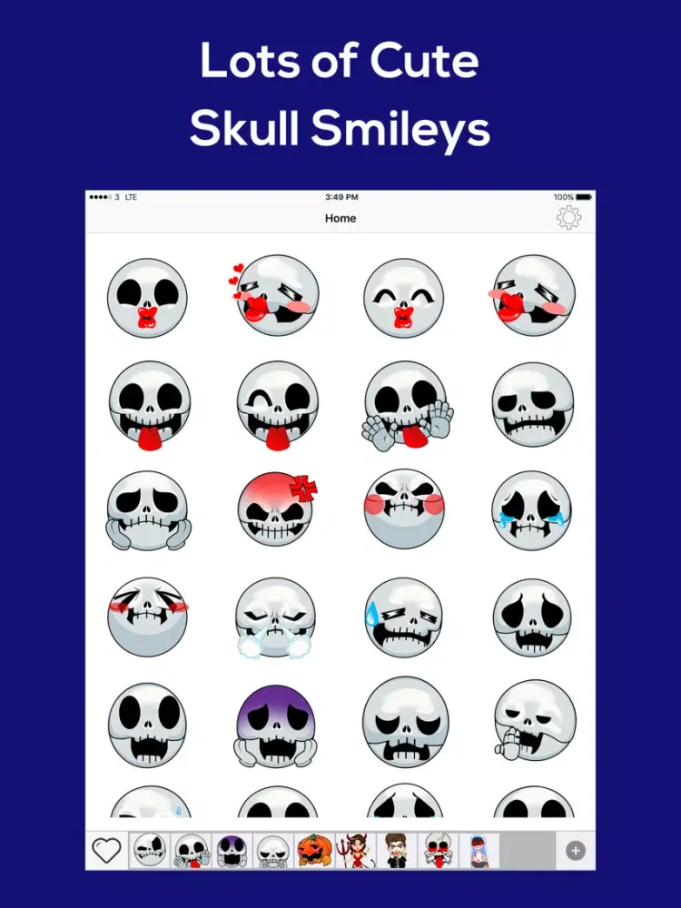 Captures d'écran de Scary Keyemoji Free Halloween Sticker Gif Emoji iPad 