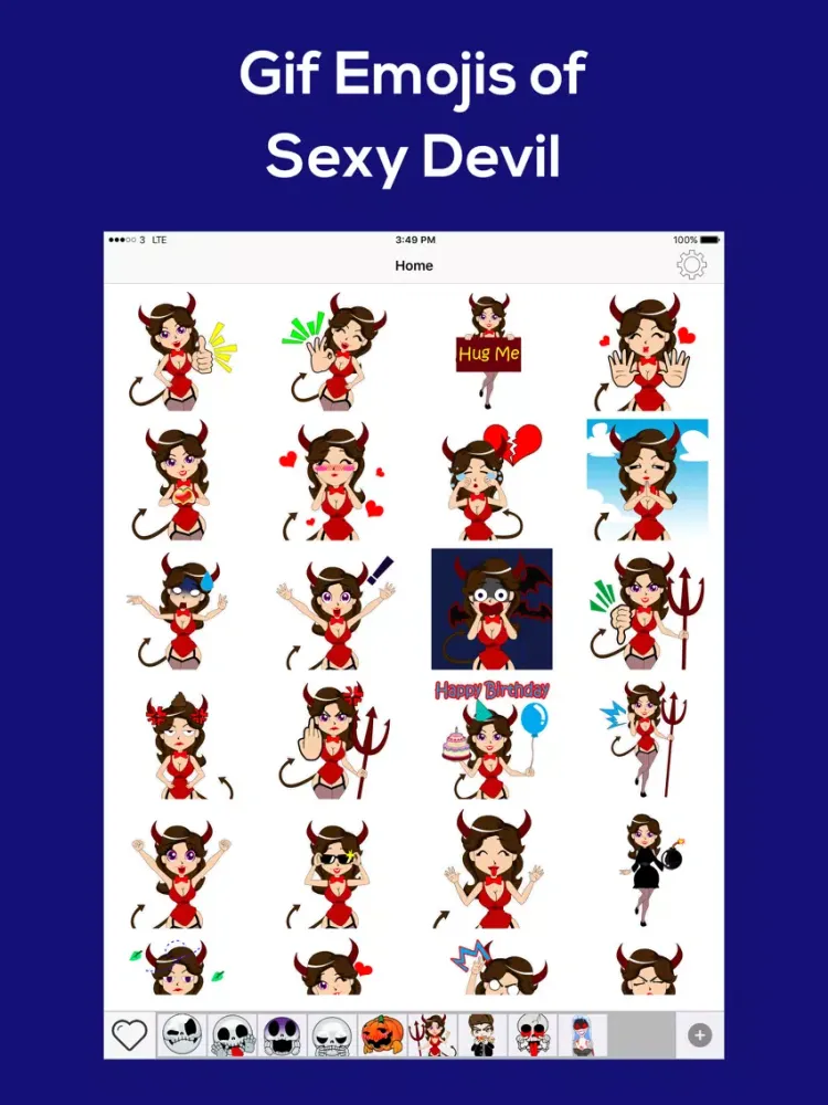 Captures d'écran de Scary Keyemoji Free Halloween Sticker Gif Emoji iPad 