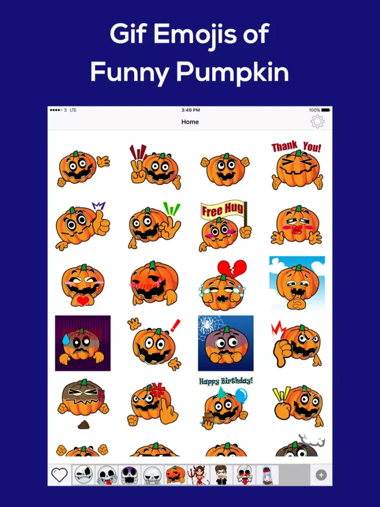 Captures d'écran de Scary Keyemoji Free Halloween Sticker Gif Emoji iPad 