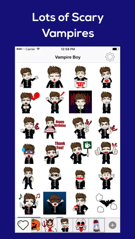 Captures d'écran de Scary Keyemoji Free Halloween Sticker Gif Emoji