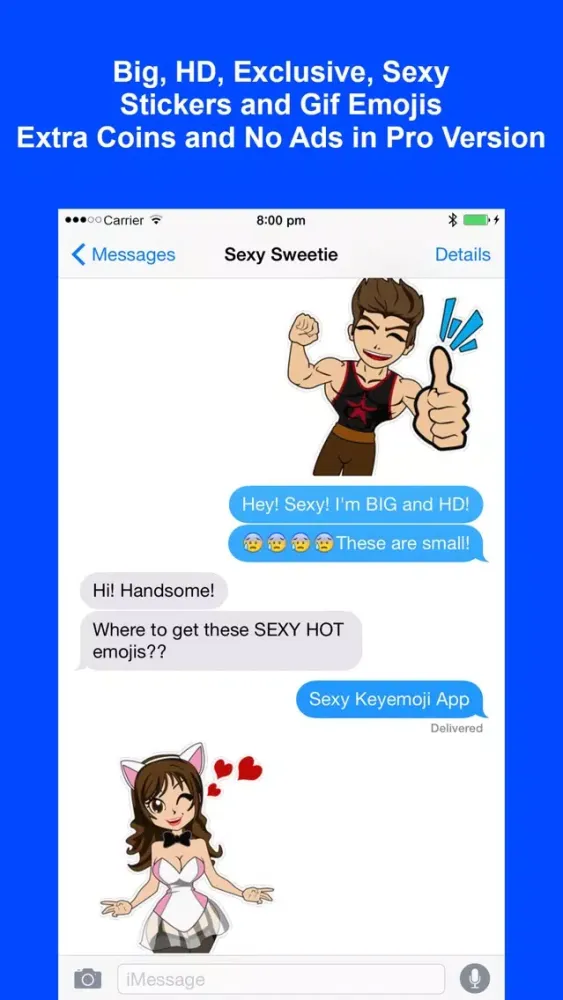 Sexy Keyemoji Pro - Dirty Stickers and Gif Emojis Keyboard Screenshots