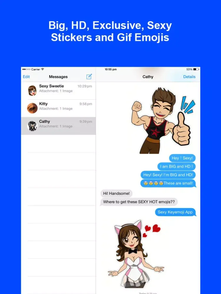 Sexy Keyemoji Free - Dirty Stickers and Gif Emojis Keyboard Christmas & New Year Version iPad Screenshots