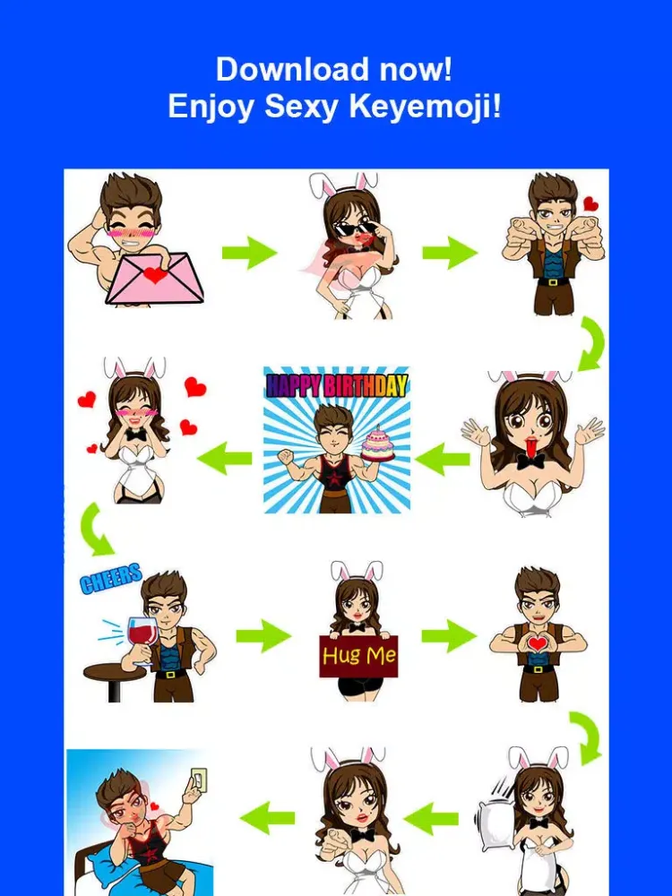 Sexy Keyemoji Free - Dirty Stickers and Gif Emojis Keyboard Christmas & New Year Version iPad Screenshots