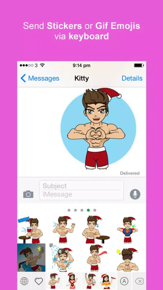 Sexy Keyemoji Free - Dirty Stickers and Gif Emojis Keyboard Christmas & New Year Version Screenshots