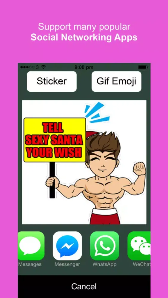 Sexy Keyemoji Free - Dirty Stickers and Gif Emojis Keyboard Christmas & New Year Version Screenshots