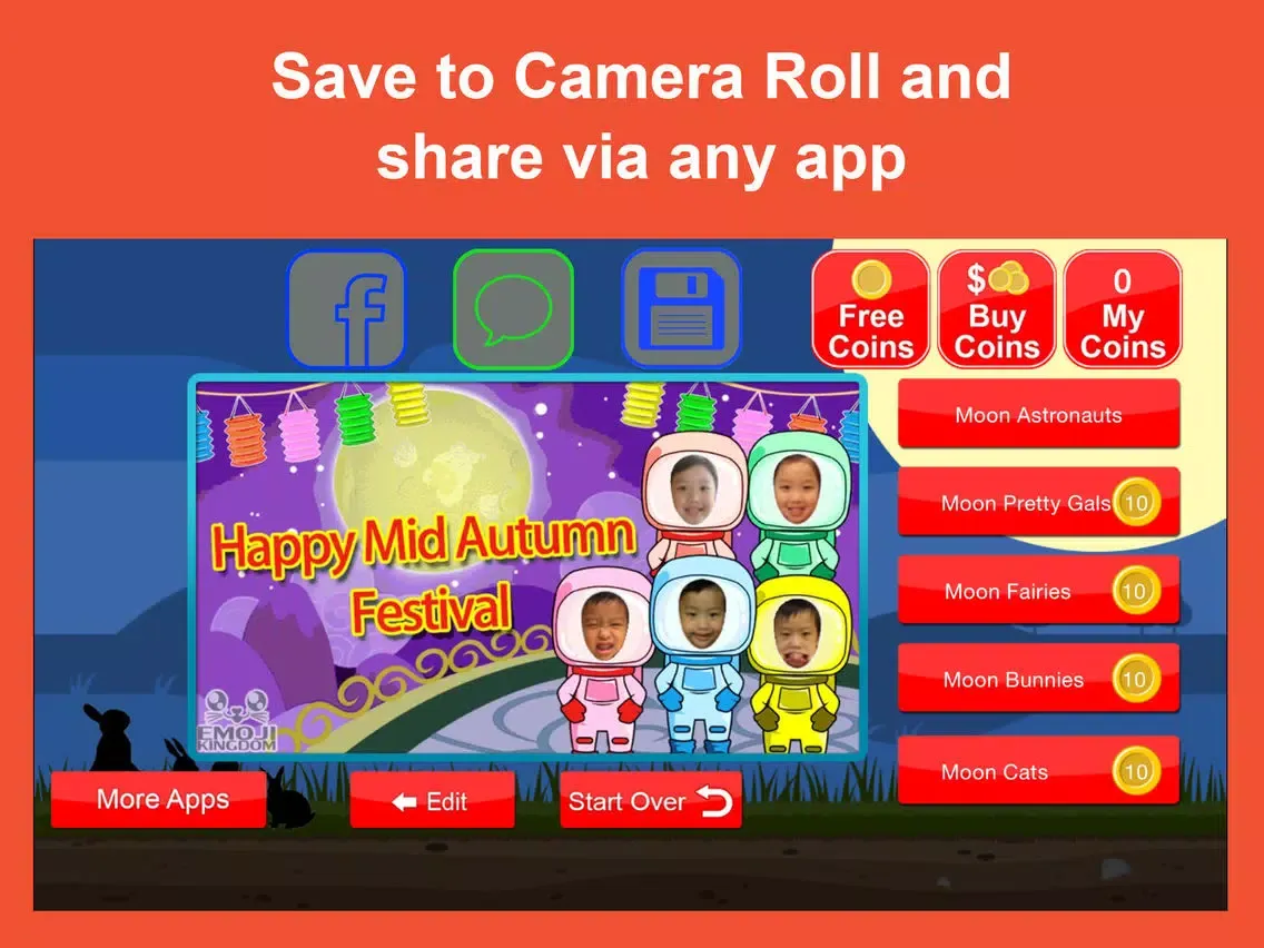 Videomoji MAF - Mid Autumn Festival The Video Emoji eCard Maker iPad  Screenshots