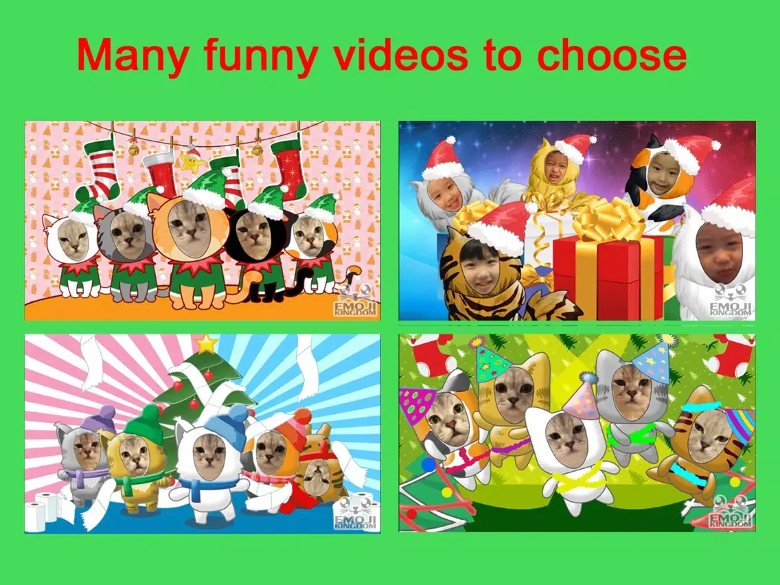Videomoji Christmas Cats iPad Screenshots