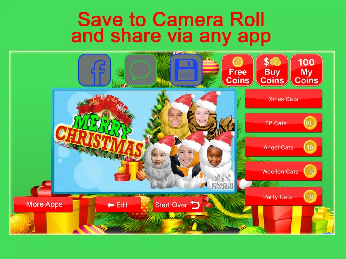 Videomoji Christmas Cats iPad Screenshots