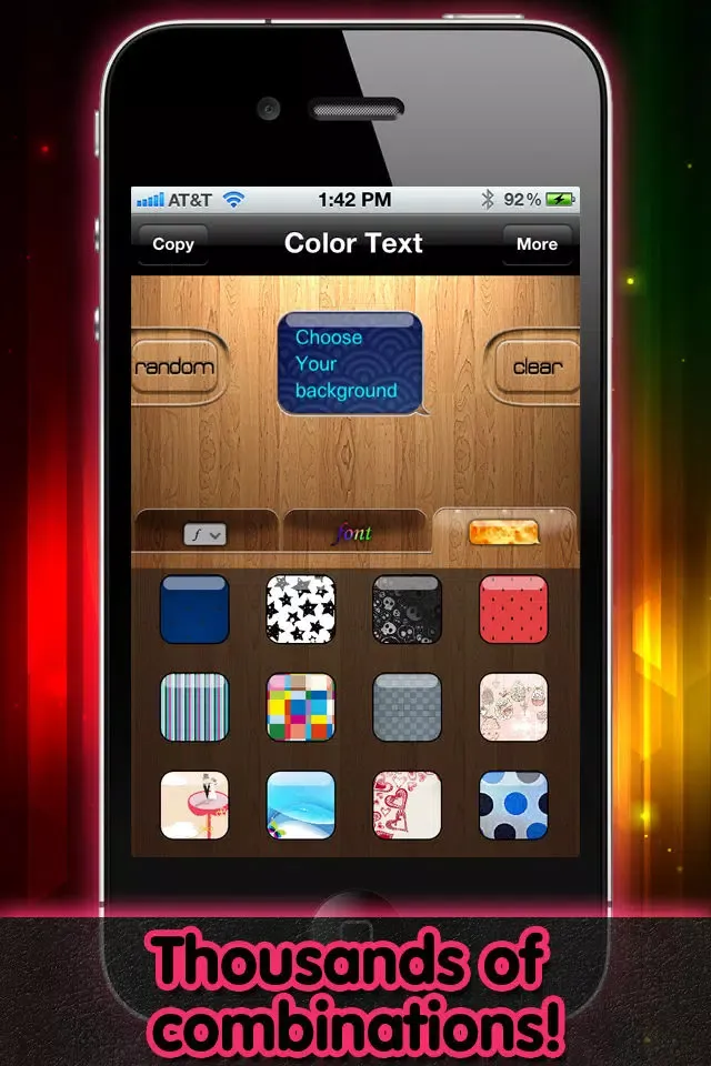 Tangkapan layar Color Text Messages - Send Color SMS Message Pics