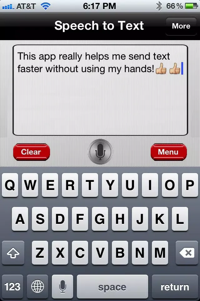 Tangkapan skrin Voice Texting Generator