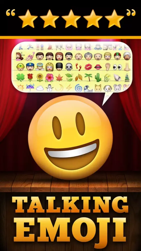 Captures d'écran de Talking Emoji Pro - Send Video Texting Emoticons using Voice Changer and Dash Emoji Geometry Stick Game