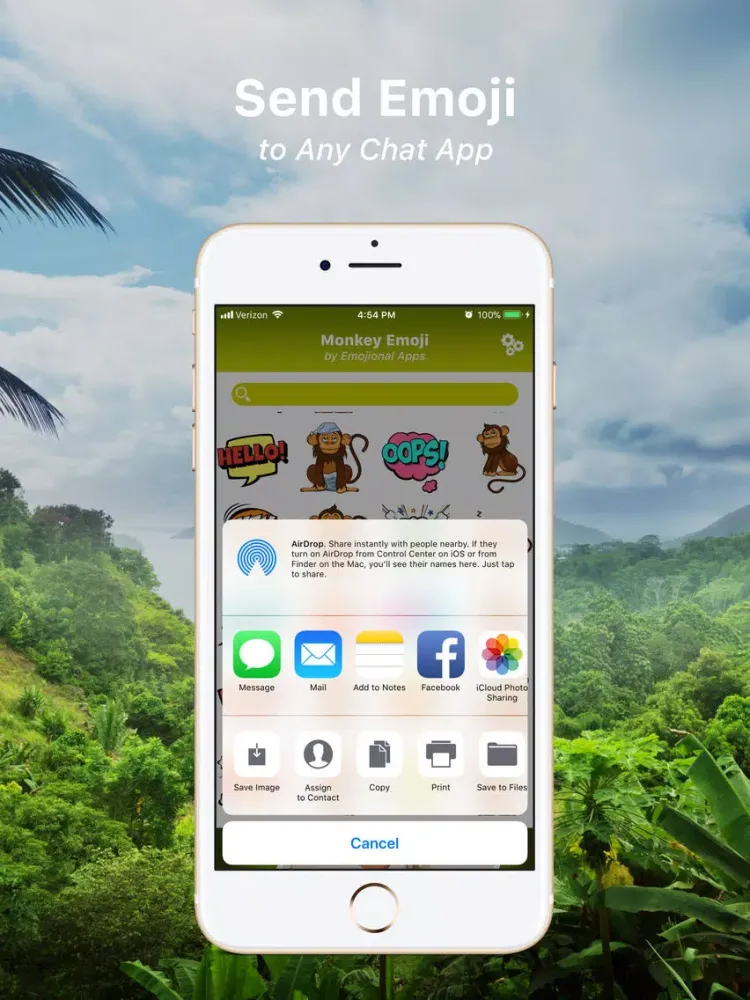 Capturas de pantalla de Monkey Emoji Texting Stickers iPad 