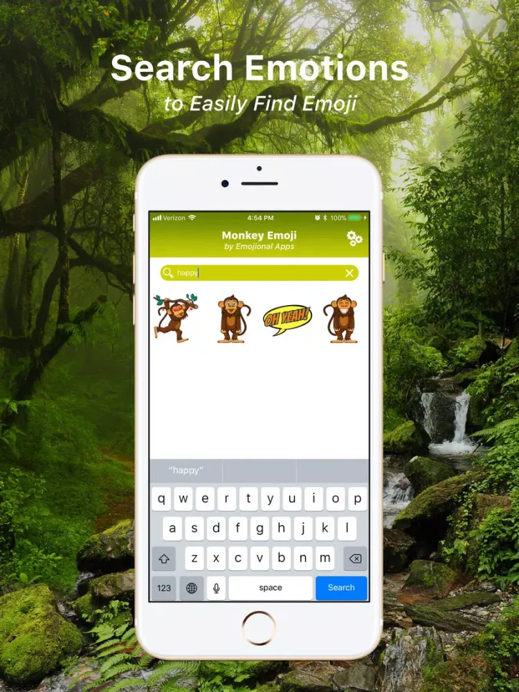 Capturas de pantalla de Monkey Emoji Texting Stickers iPad 