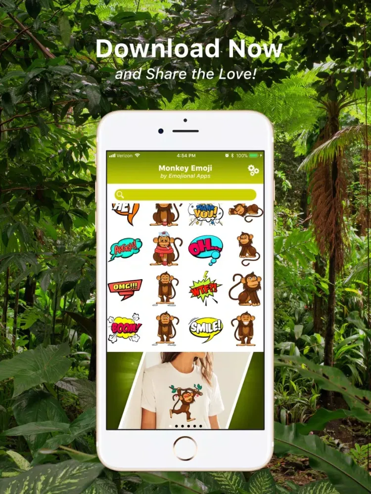 Capturas de pantalla de Monkey Emoji Texting Stickers iPad 