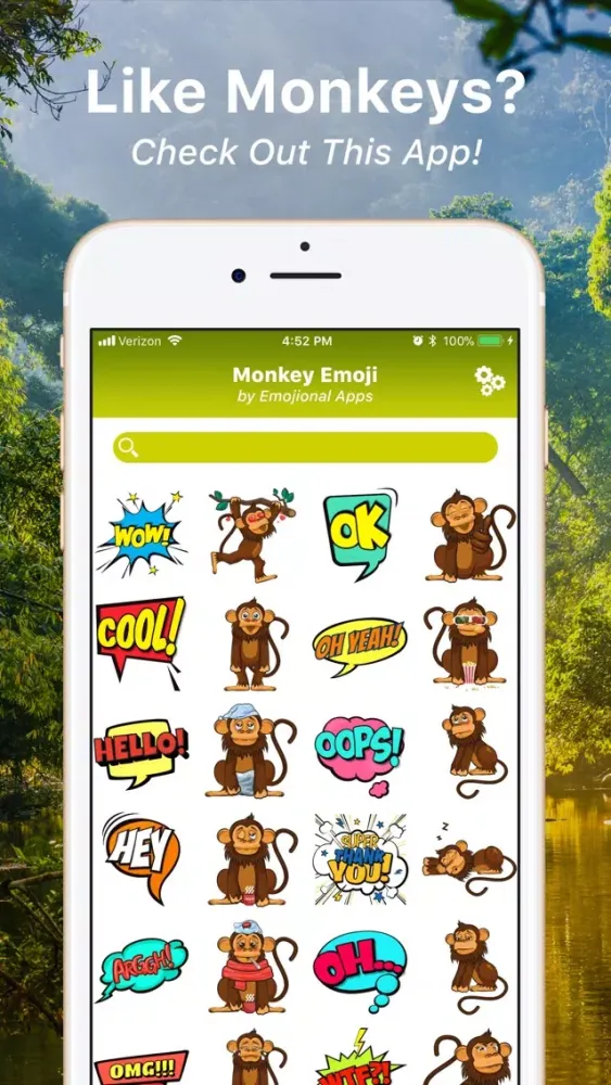 Capturas de pantalla de Monkey Emoji Texting Stickers