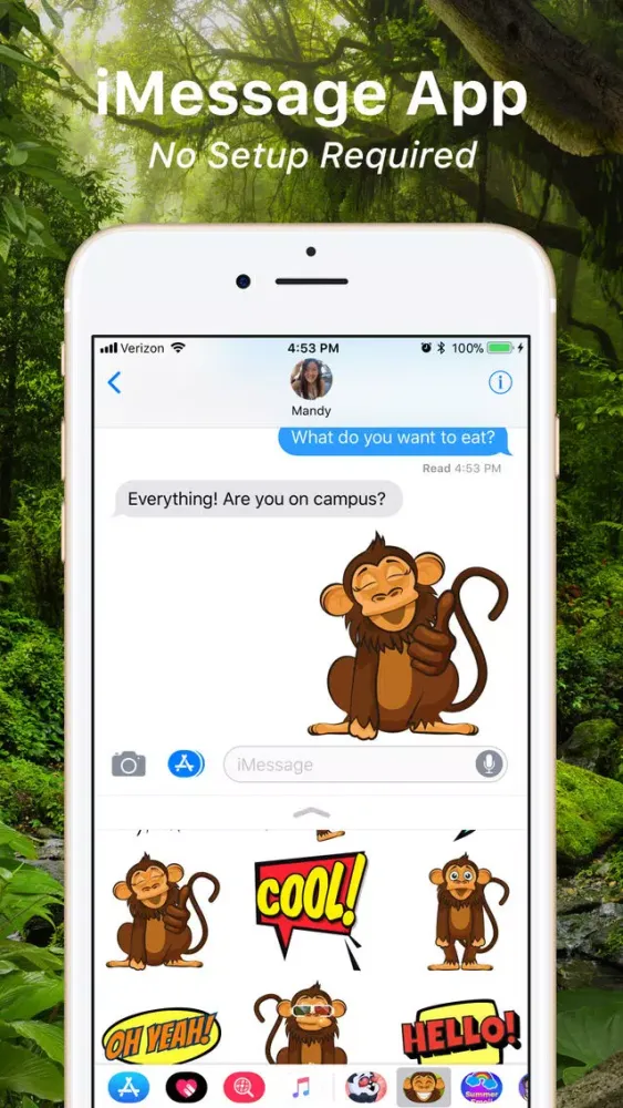 Capturas de pantalla de Monkey Emoji Texting Stickers