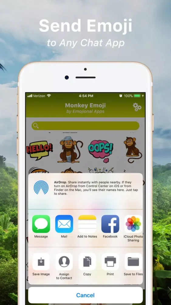 Capturas de pantalla de Monkey Emoji Texting Stickers