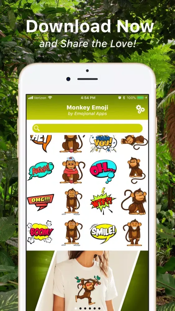 Capturas de pantalla de Monkey Emoji Texting Stickers