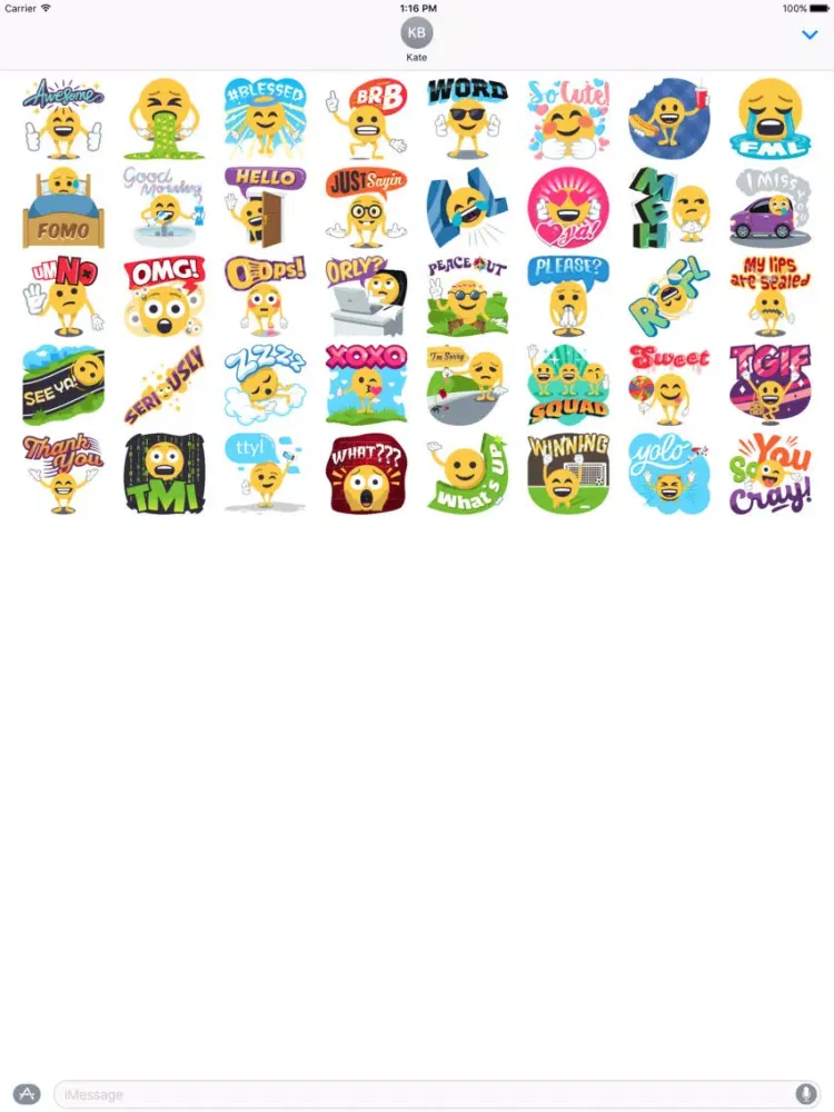 Emoji Guy: Emoji Stickers Inspired by EmojiOne iPad  Screenshots