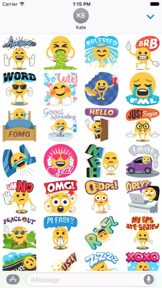 Emoji Guy: Emoji Stickers Inspired by EmojiOne Screenshots